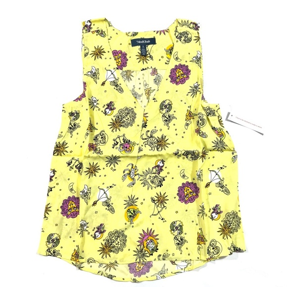 ModCloth Genuine Self Tank Top Yellow Astrology - Picture 2 of 7